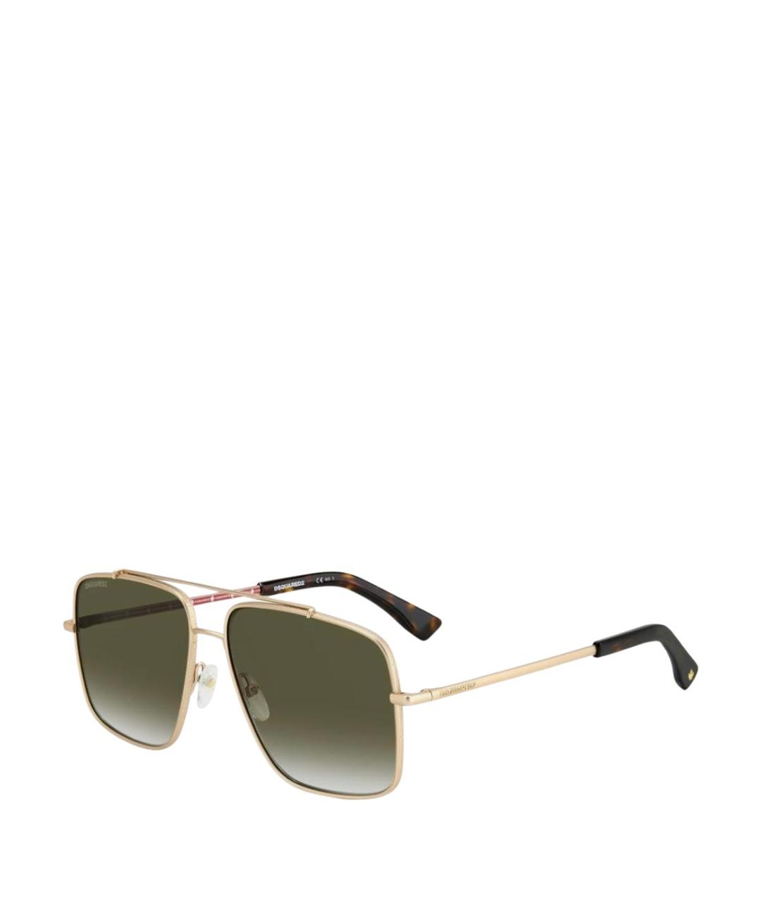 DSQUARED2 Зеленые металлические солнцезащитные очки, фото 1