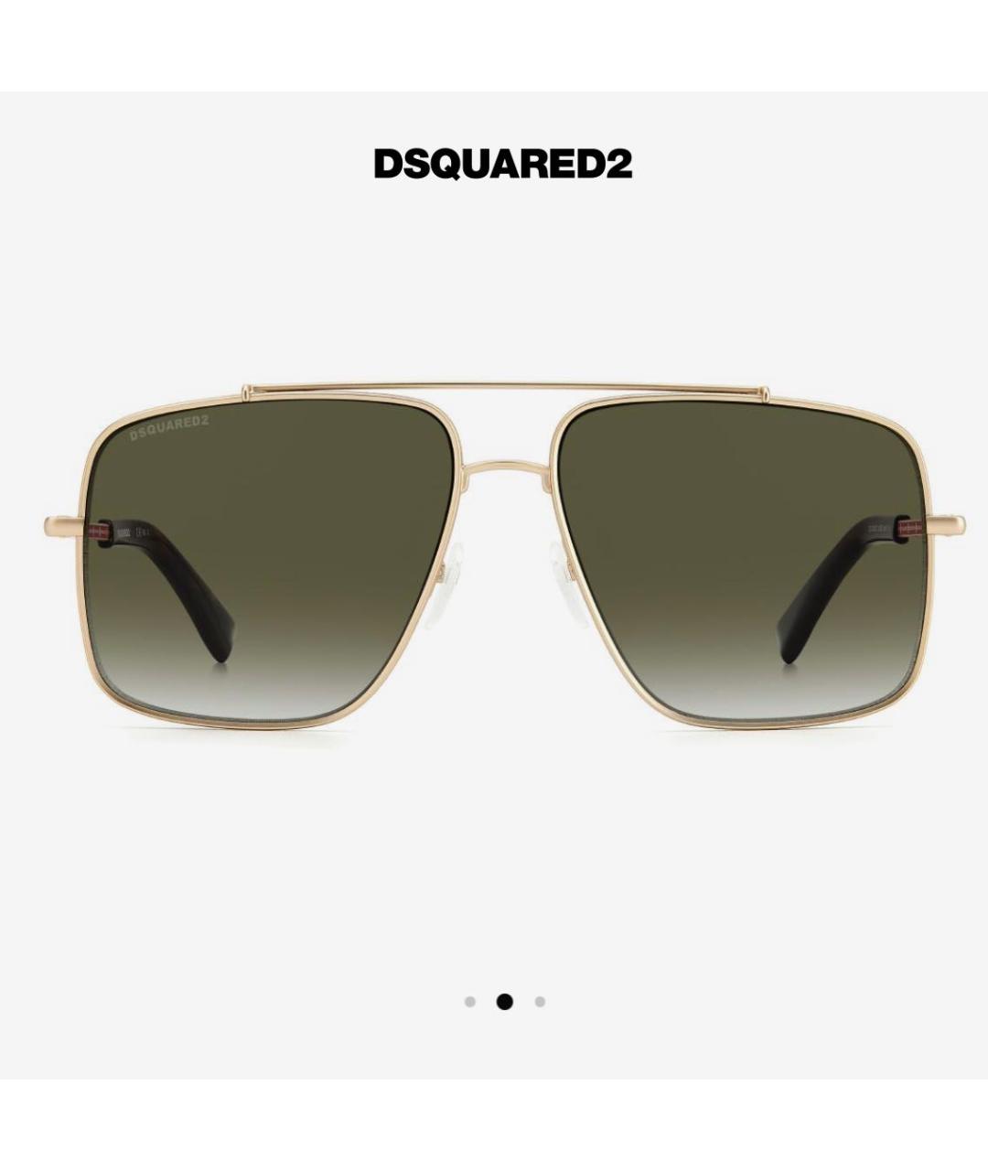 DSQUARED2 Зеленые металлические солнцезащитные очки, фото 4