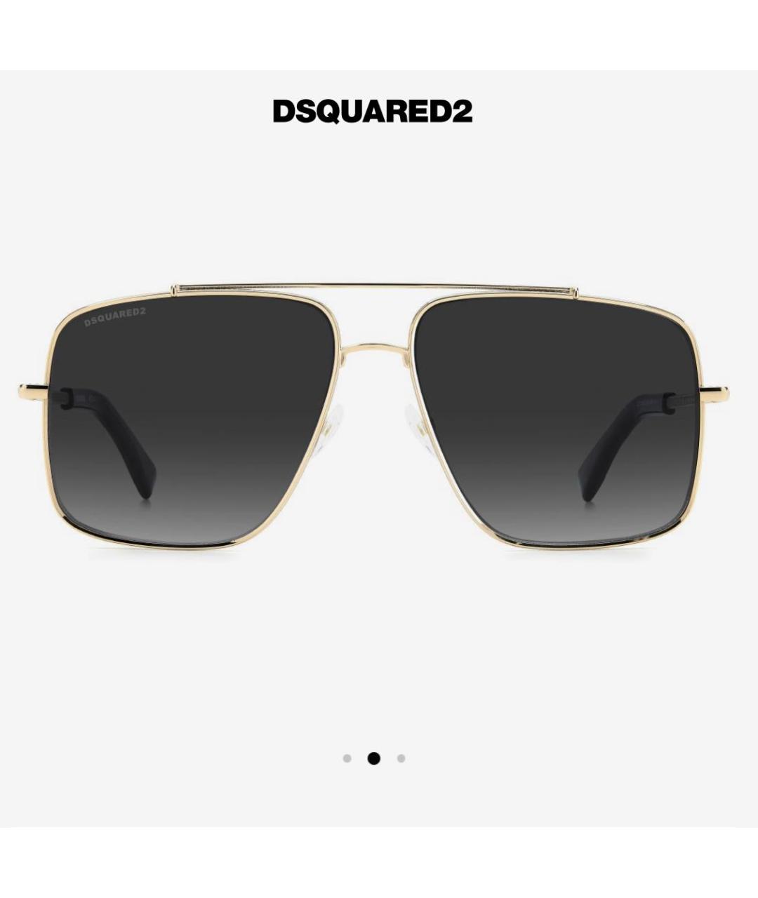 DSQUARED2 Серые металлические солнцезащитные очки, фото 4