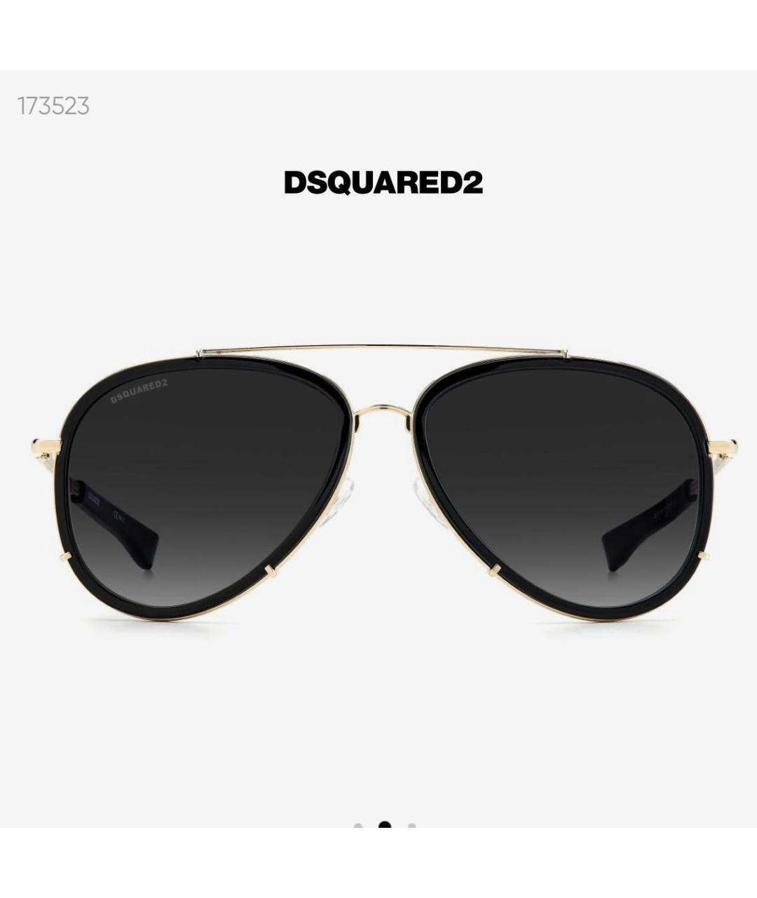 DSQUARED2 Черные металлические солнцезащитные очки, фото 6