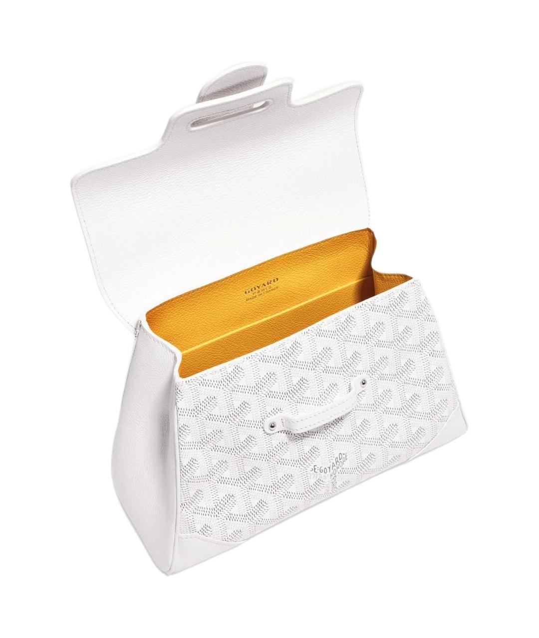GOYARD Белая кожаная сумка через плечо, фото 4