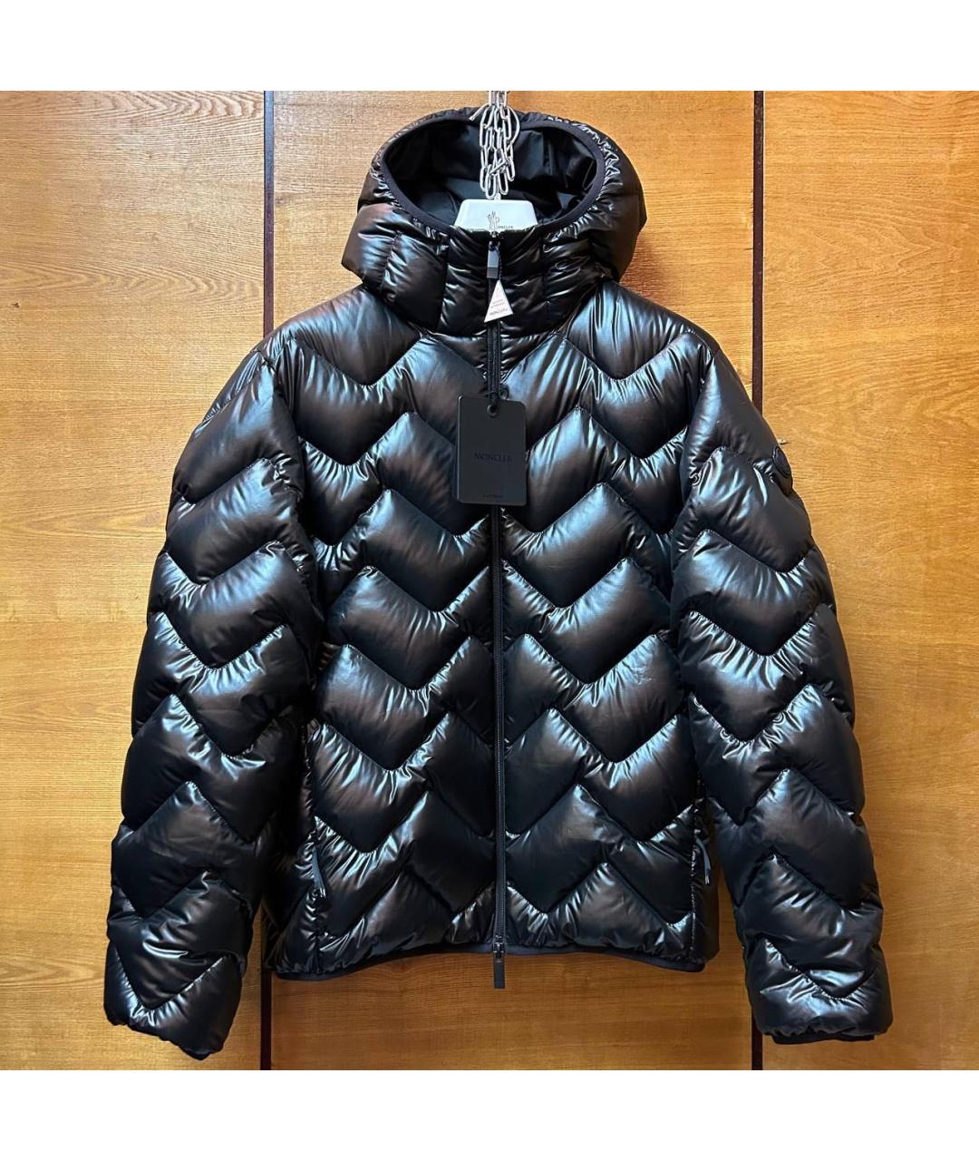 MONCLER Черный пуховик, фото 8