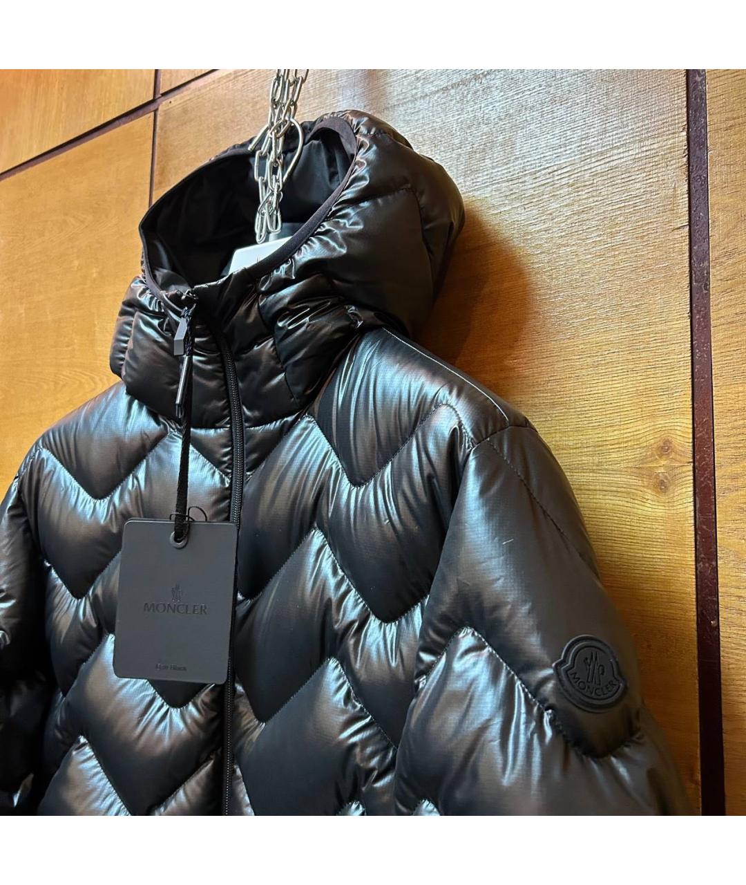 MONCLER Черный пуховик, фото 2