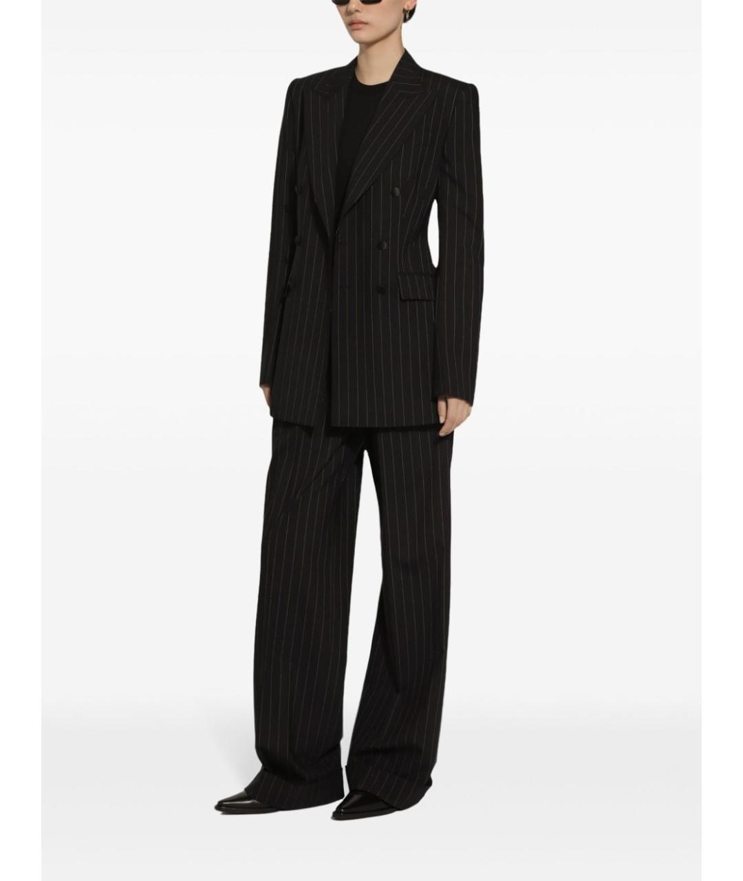 DOLCE&GABBANA Мульти шерстяные прямые брюки, фото 5
