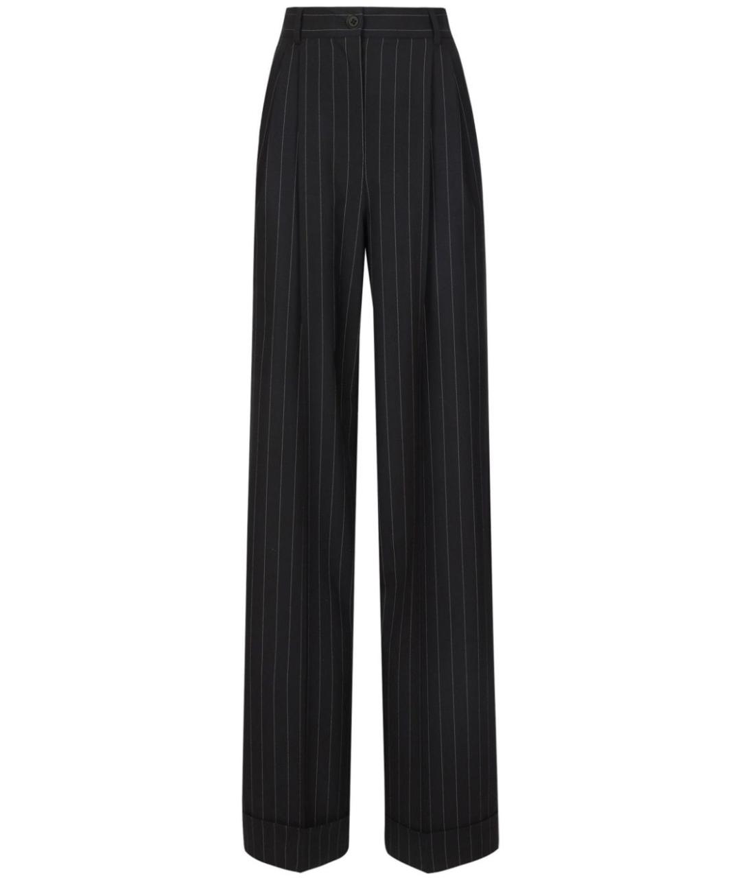 DOLCE&GABBANA Мульти шерстяные прямые брюки, фото 1