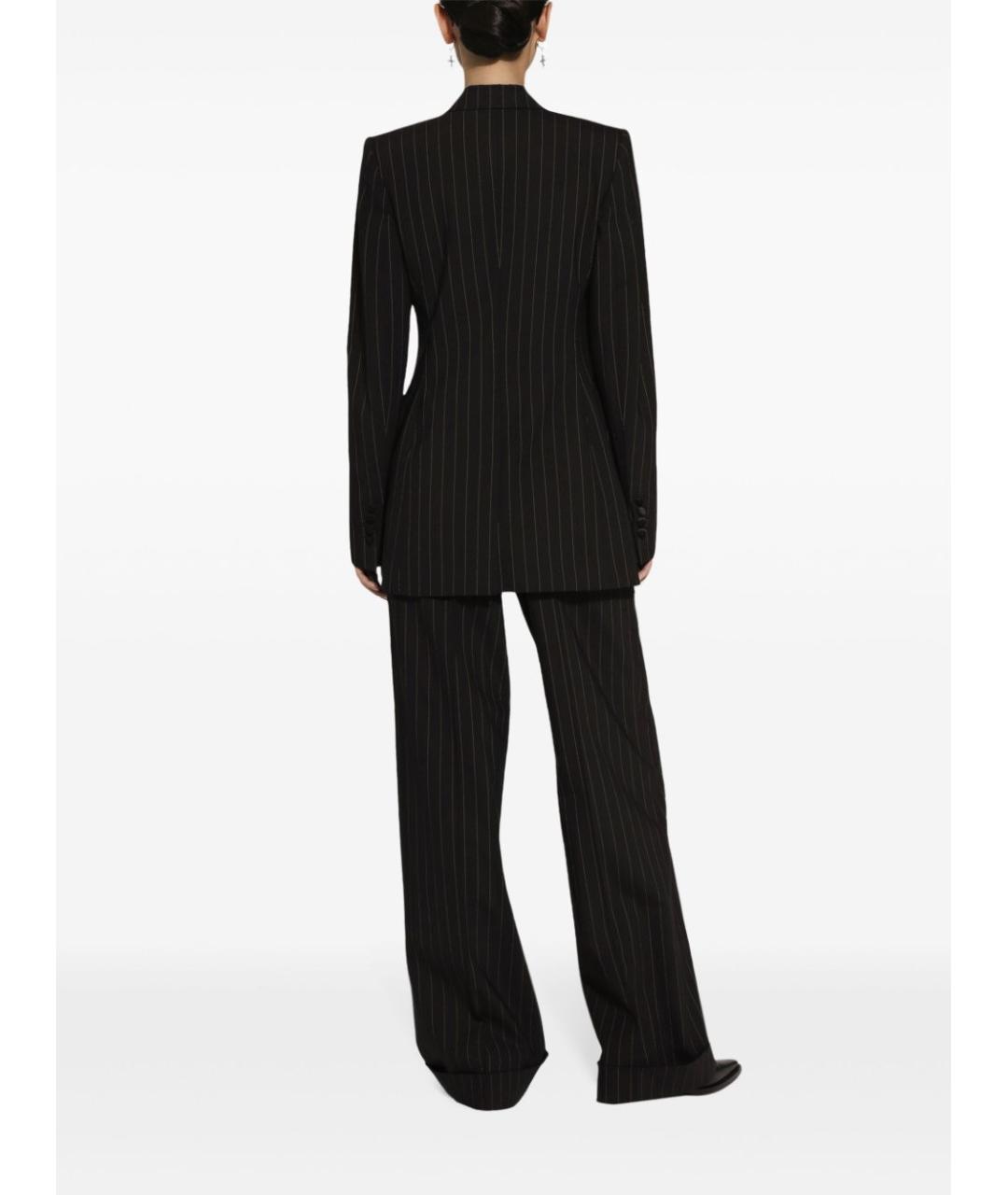 DOLCE&GABBANA Мульти шерстяные прямые брюки, фото 3