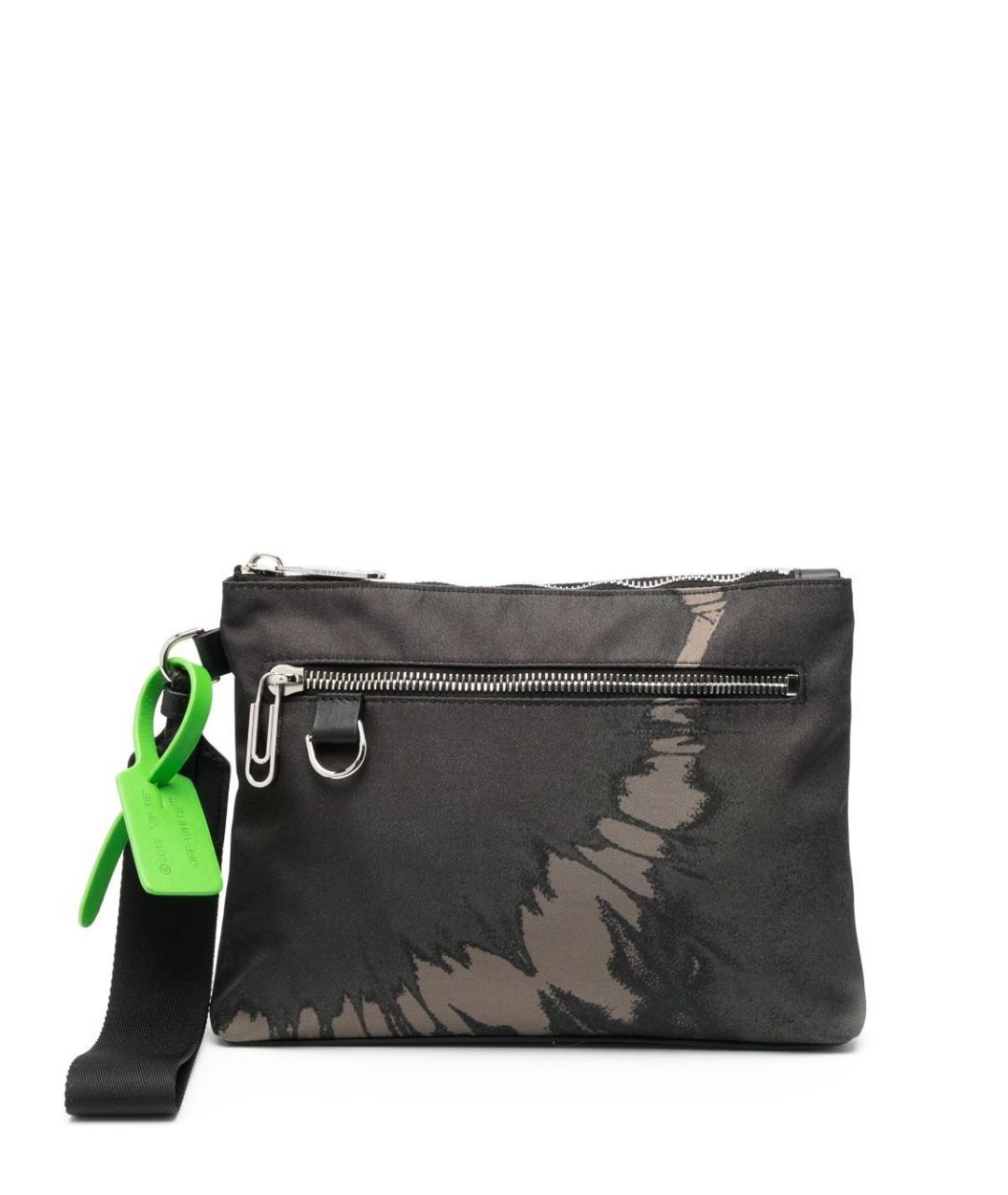 OFF-WHITE Коричневая синтетическая барсетка, фото 1