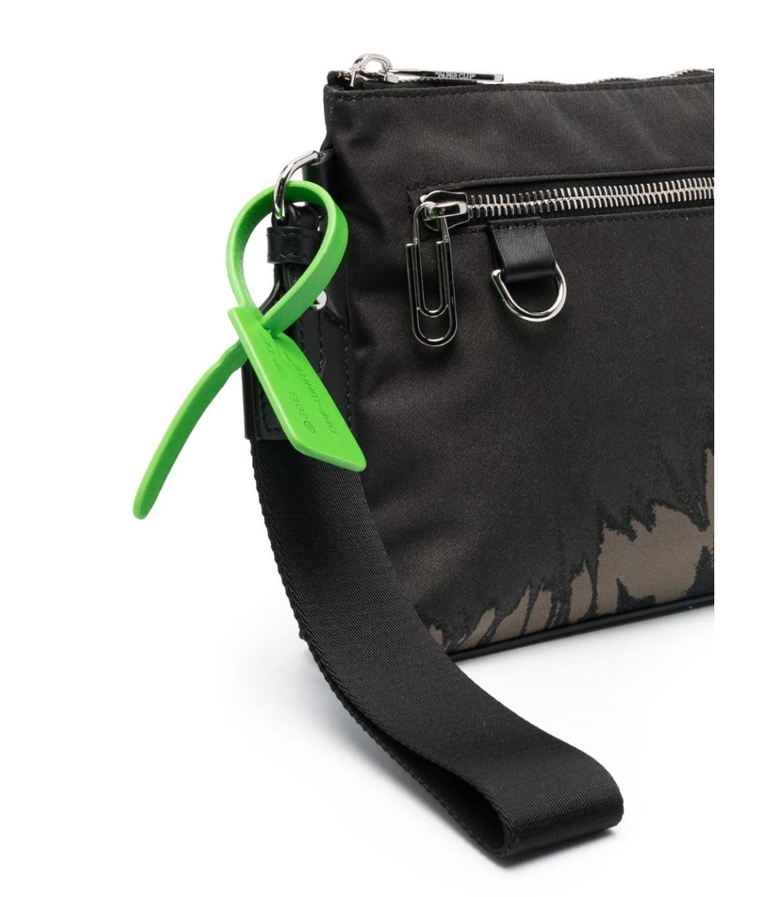 OFF-WHITE Коричневая синтетическая барсетка, фото 3