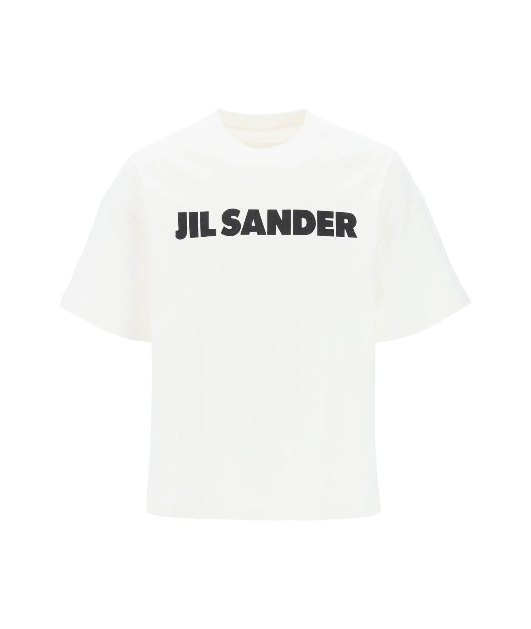 JIL SANDER Белая хлопковая футболка, фото 1