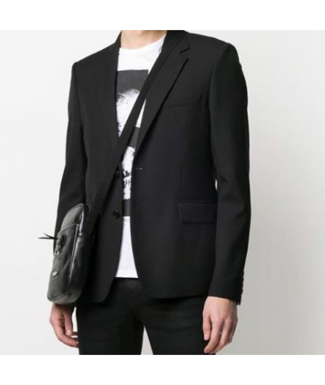 SAINT LAURENT Черный шерстяной пиджак, фото 3