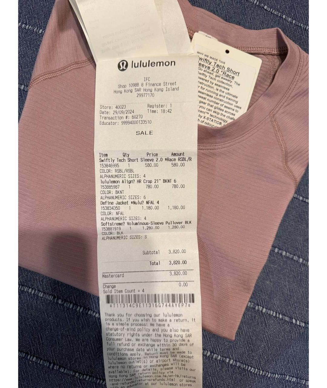 Lululemon Розовая футболка, фото 6