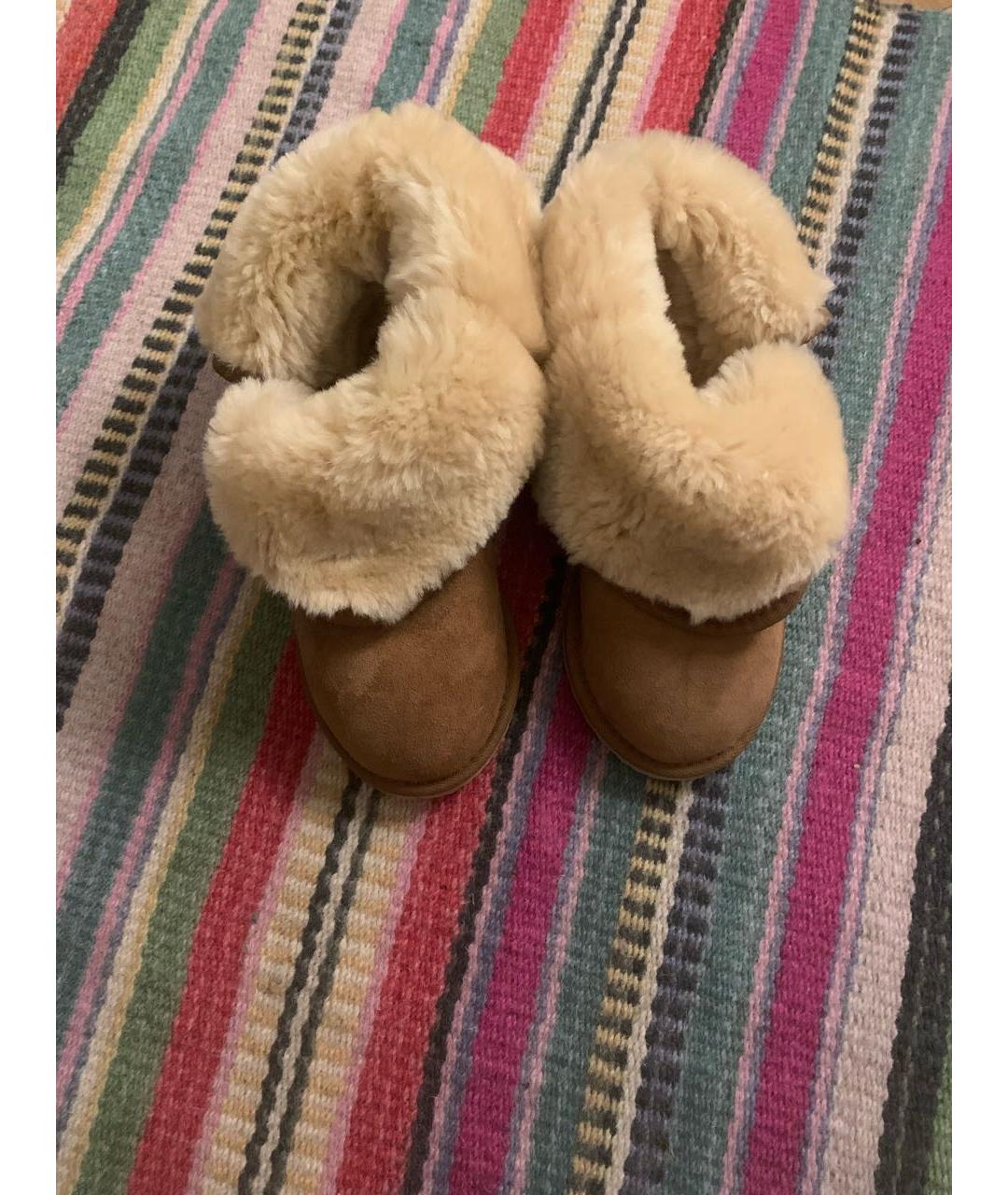 UGG AUSTRALIA Коричневые замшевые ботинки, фото 2