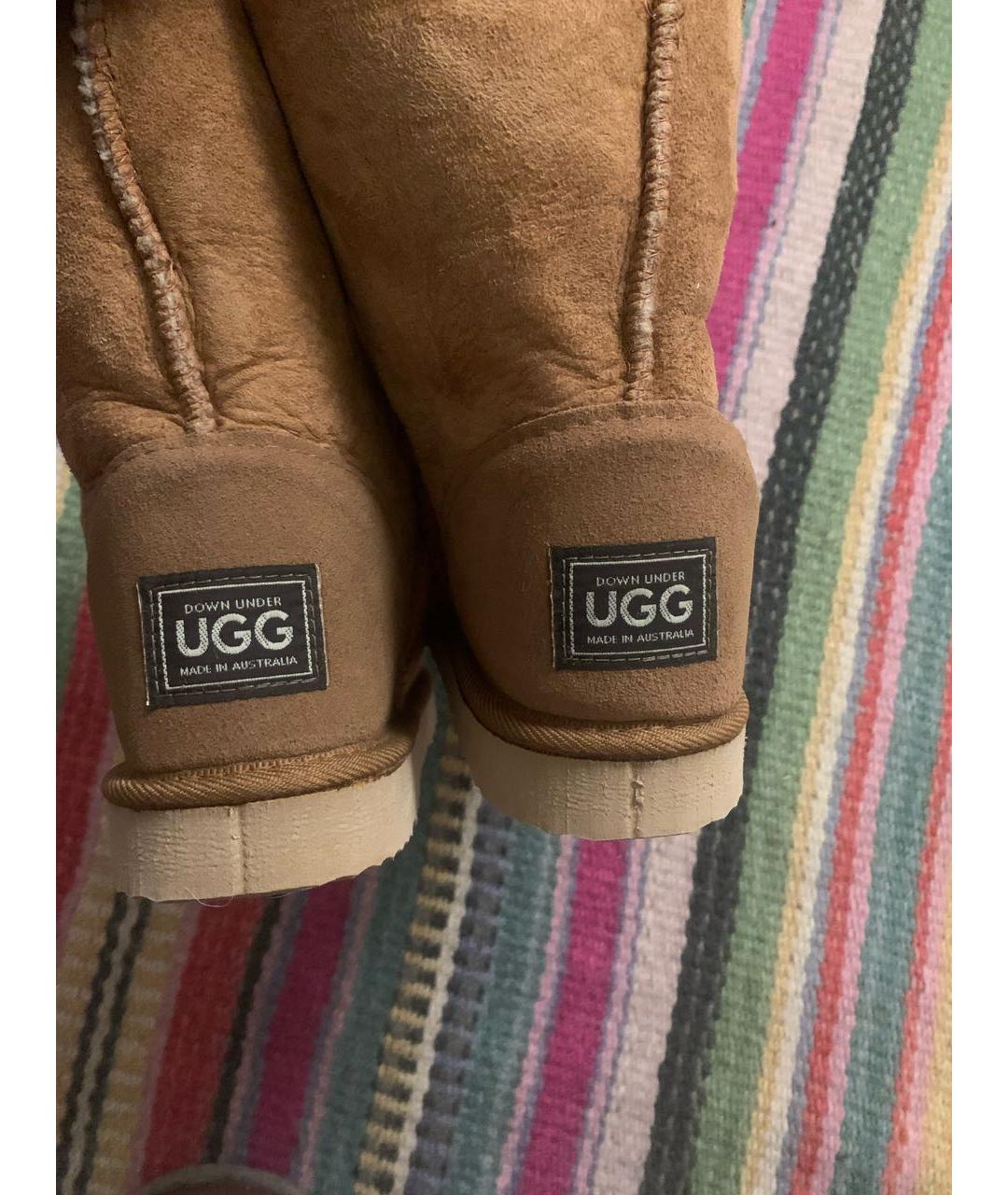 UGG AUSTRALIA Коричневые замшевые ботинки, фото 4