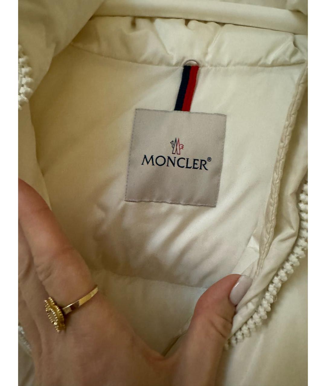 MONCLER Белый пуховик, фото 4