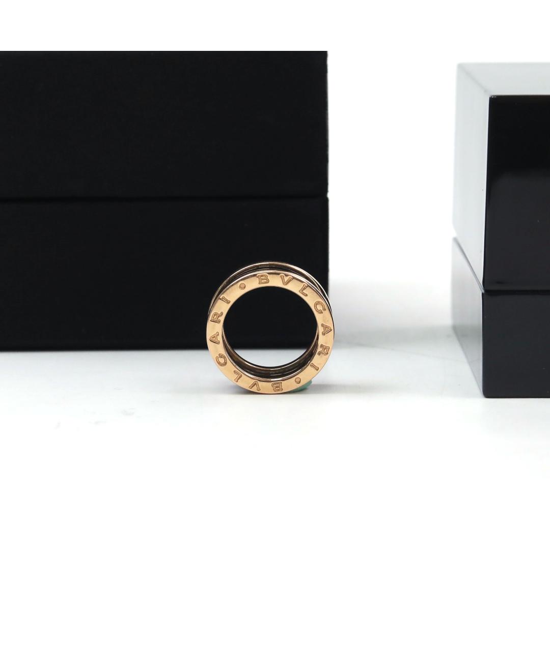 BVLGARI Черное кольцо из розового золота, фото 3