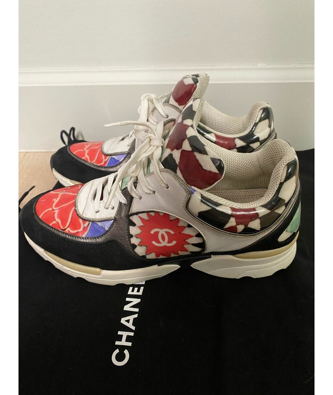 CHANEL Мульти замшевые кроссовки, фото 5
