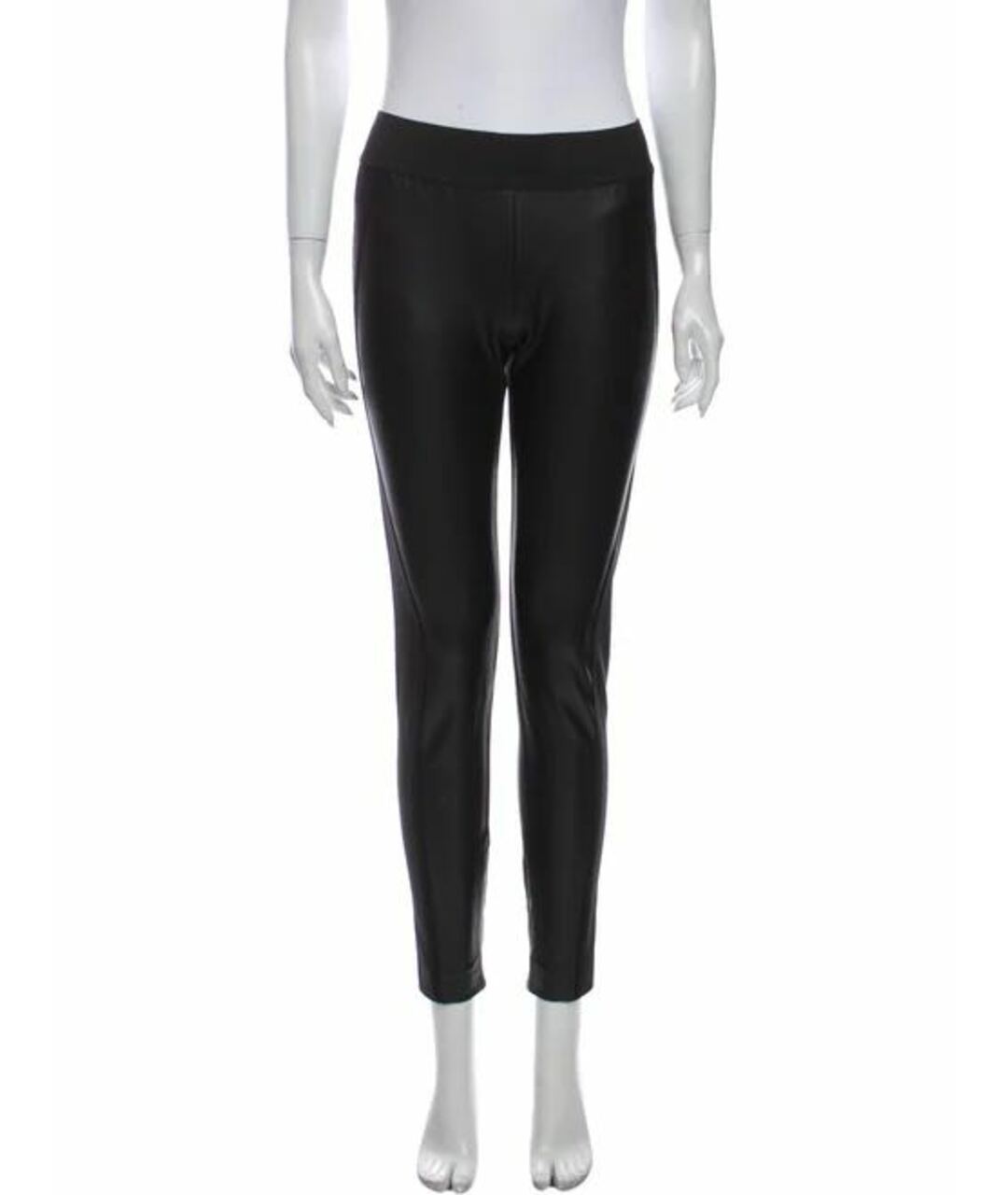 STELLA MCCARTNEY Черные хлопко-эластановые брюки узкие, фото 8