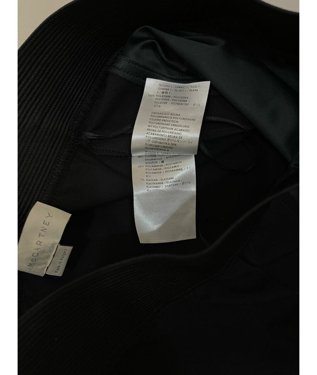 STELLA MCCARTNEY Черные хлопко-эластановые брюки узкие, фото 7