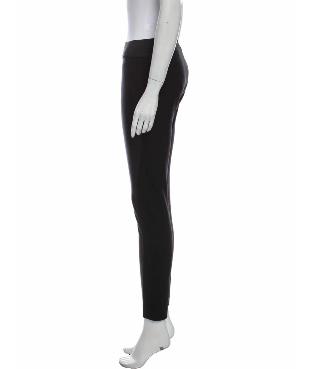 STELLA MCCARTNEY Черные хлопко-эластановые брюки узкие, фото 2