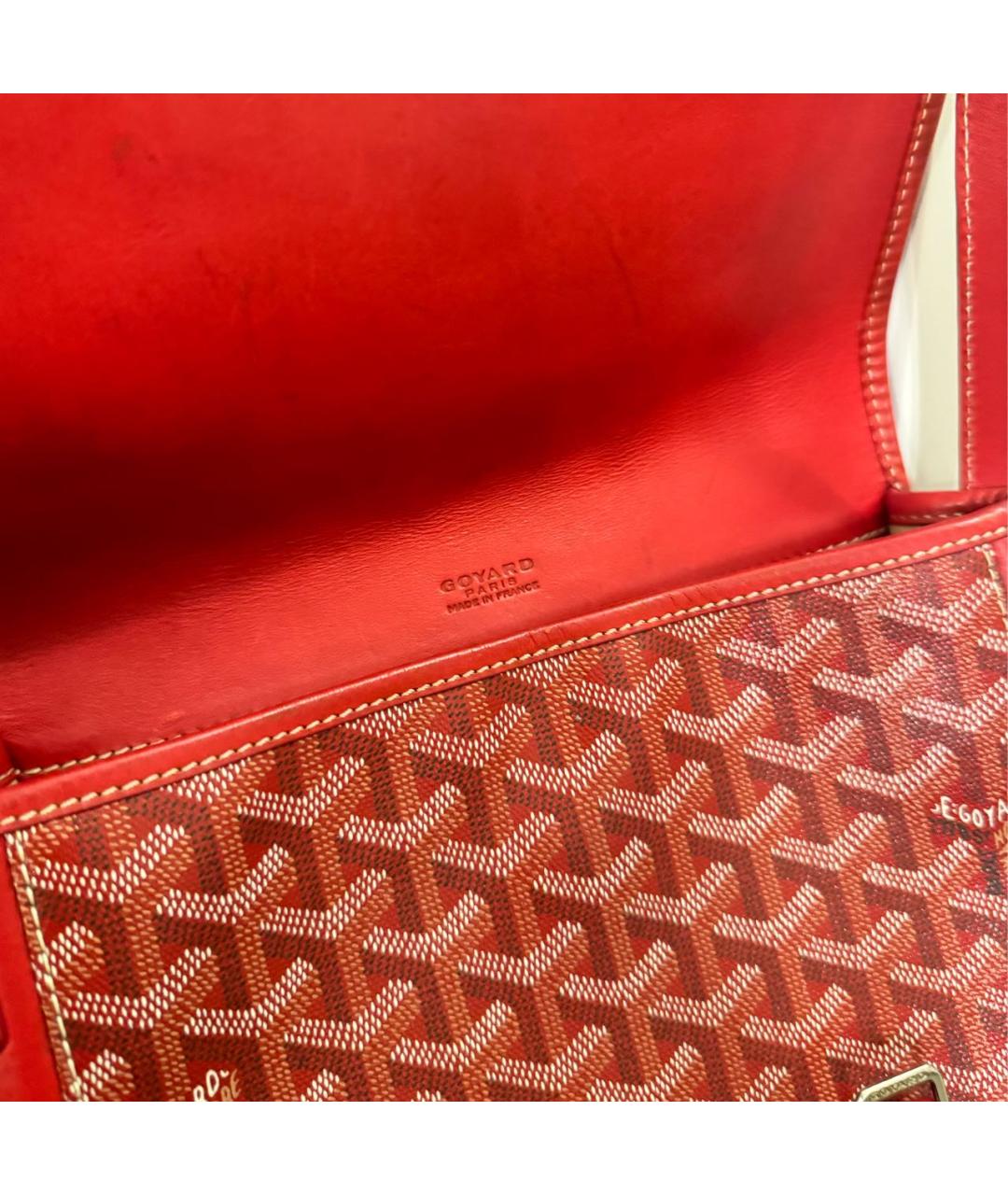 GOYARD Красная сумка на плечо из искусственной кожи, фото 4