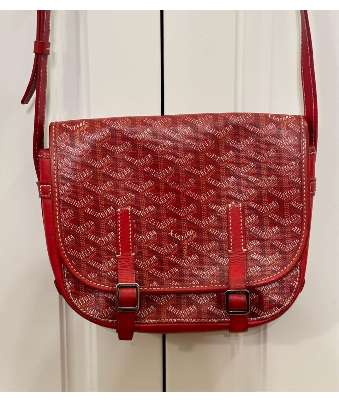 GOYARD Красная сумка на плечо из искусственной кожи, фото 5