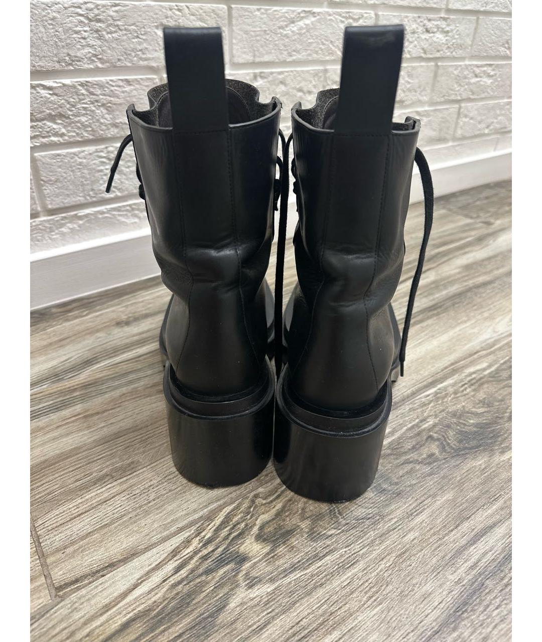 BOTTEGA VENETA Черные кожаные ботинки, фото 4