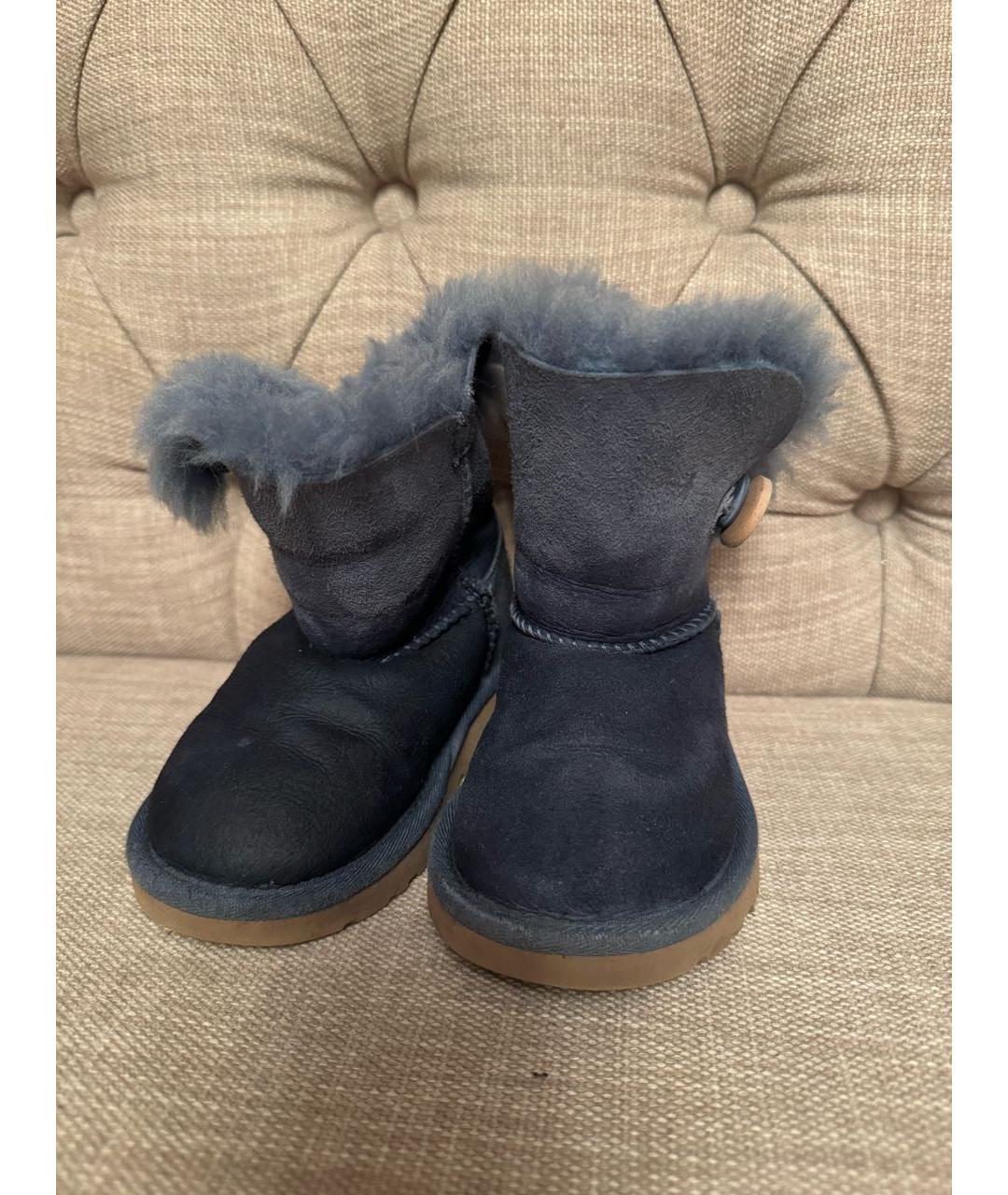 UGG AUSTRALIA Голубые замшевые сапоги, фото 2