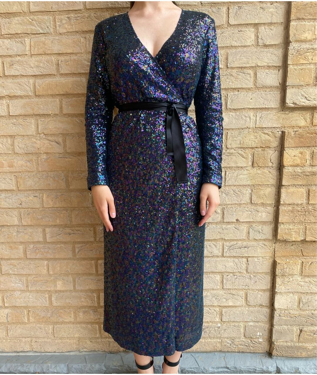 POUSTOVIT Фиолетовое вискозное вечернее платье, фото 8