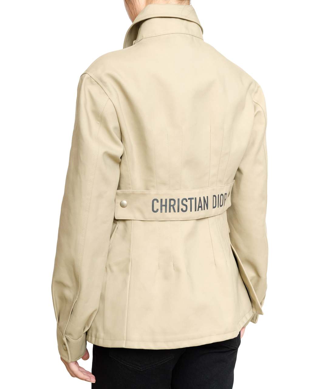 CHRISTIAN DIOR PRE-OWNED Бежевая хлопко-эластановая куртка, фото 2