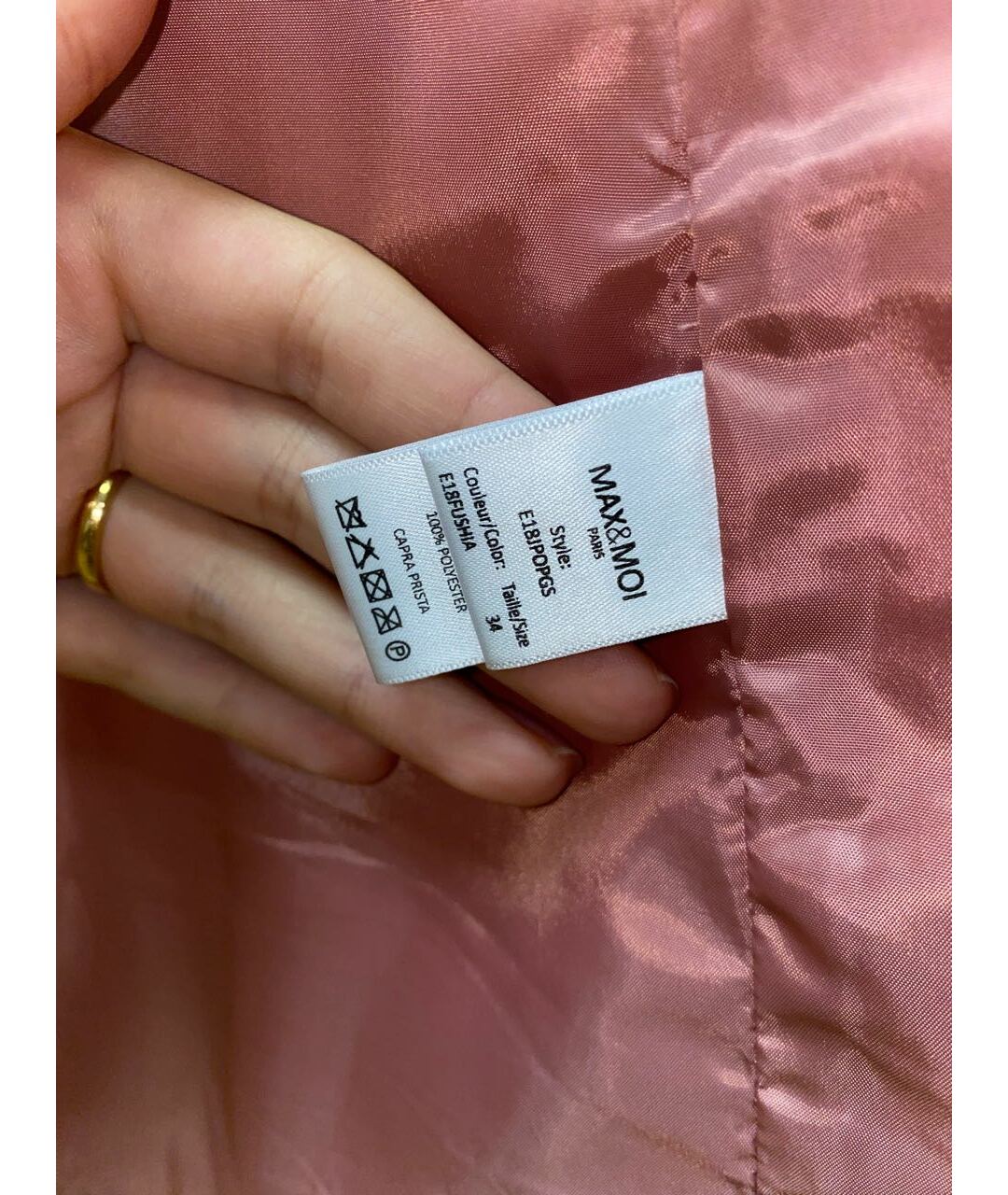 MAX&MOI Розовая замшевая юбка мини, фото 5