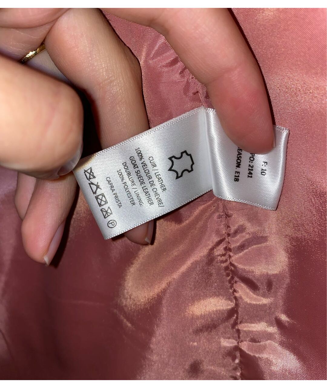 MAX&MOI Розовая замшевая юбка мини, фото 4