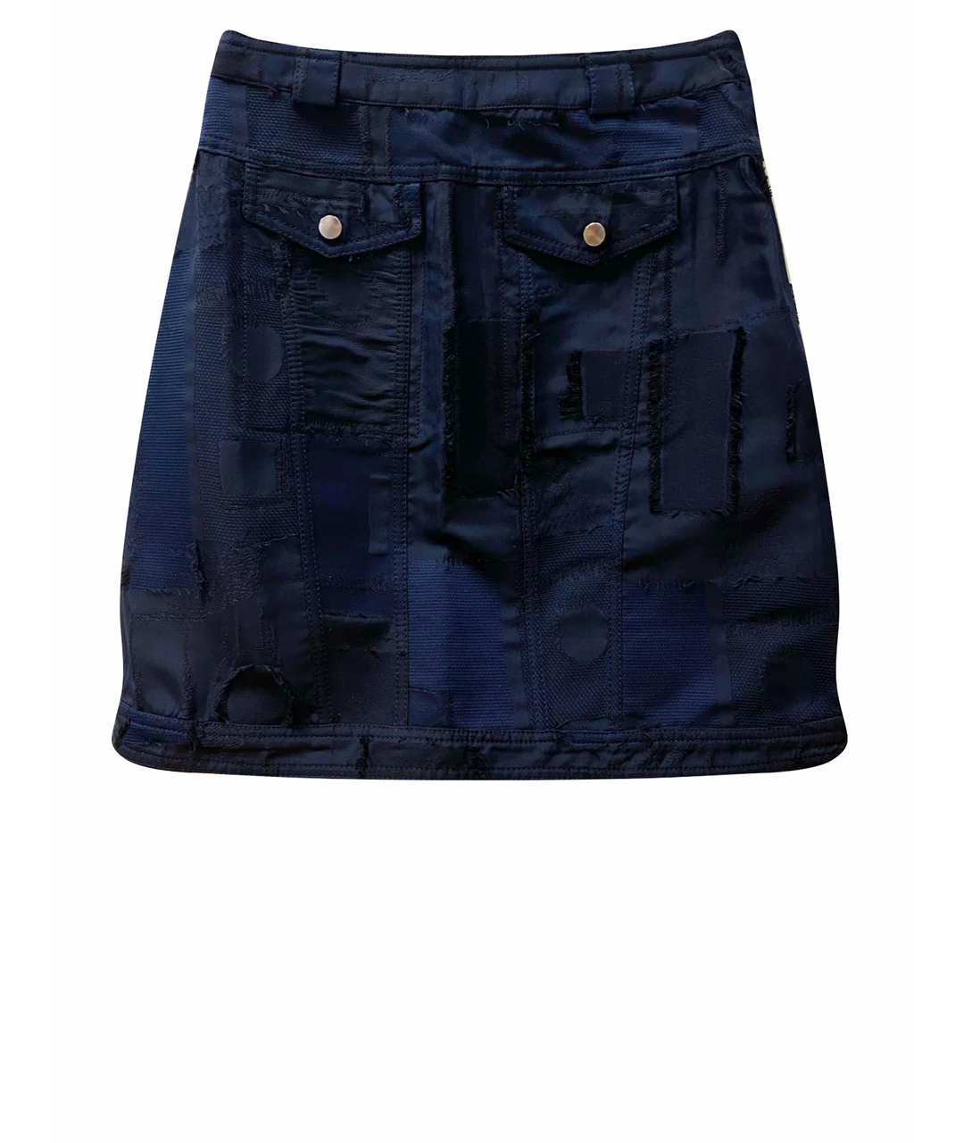 CARVEN Темно-синяя полиэстеровая юбка мини, фото 1