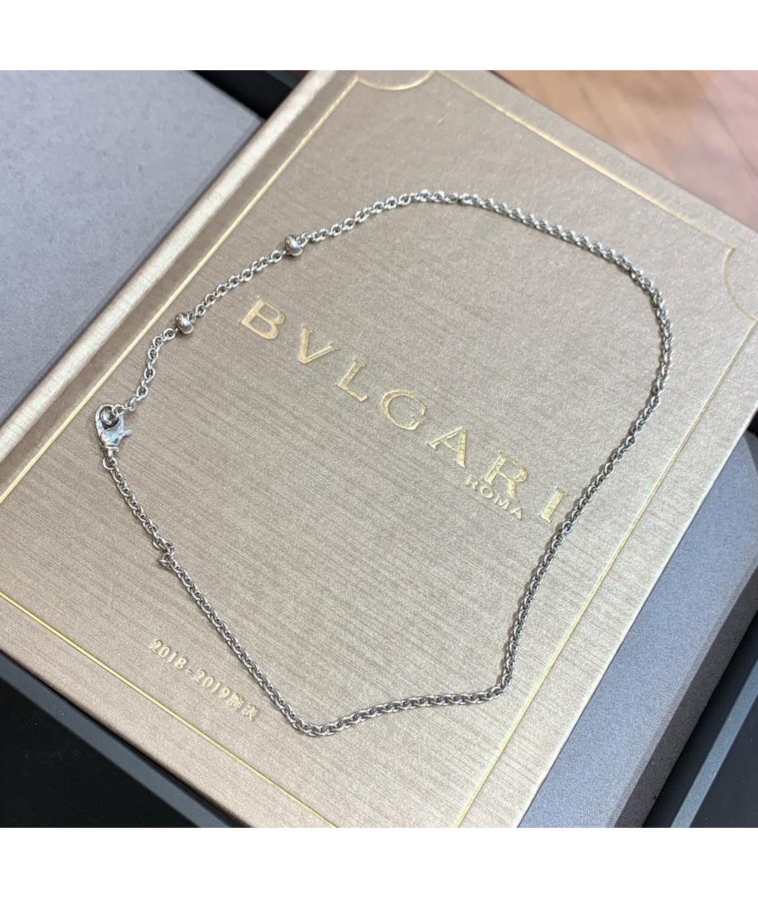 BVLGARI Серебряная цепочка из белого золота, фото 2
