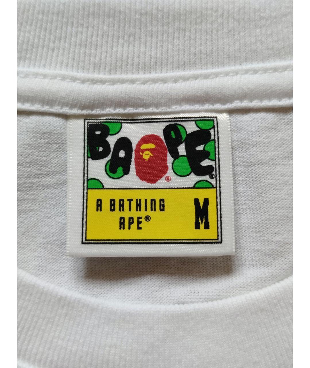 A BATHING APE Белая хлопковая футболка, фото 3