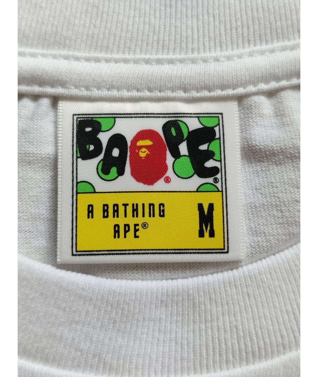 A BATHING APE Белая хлопковая футболка, фото 3