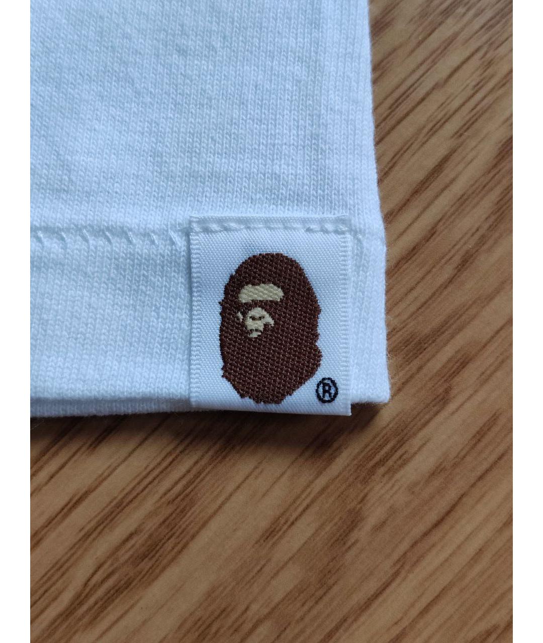 A BATHING APE Белая хлопковая футболка, фото 4