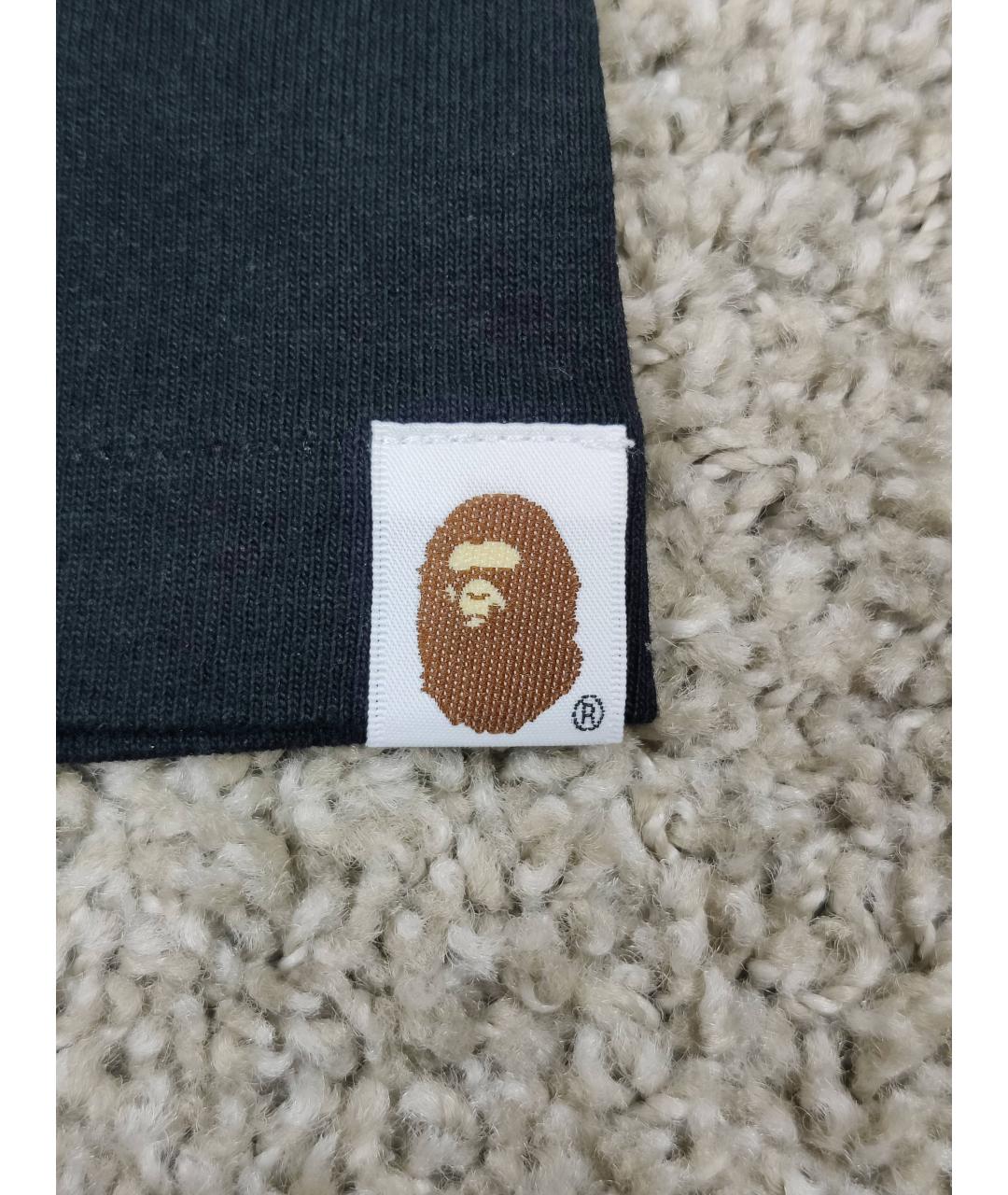 A BATHING APE Черная хлопковая футболка, фото 5