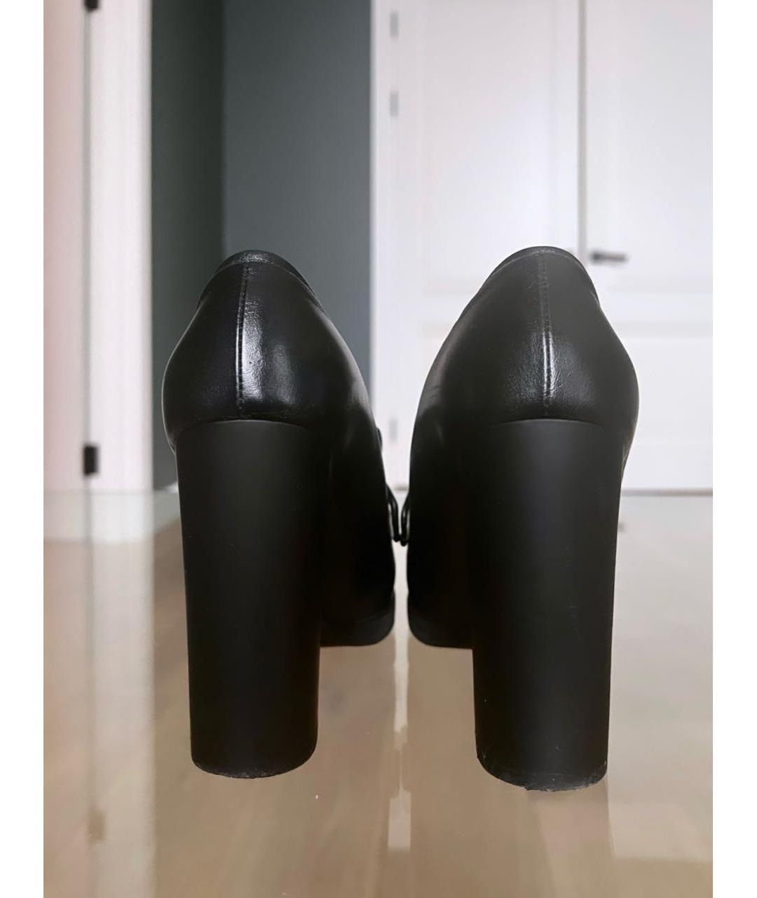 JIL SANDER Черные кожаные туфли, фото 4