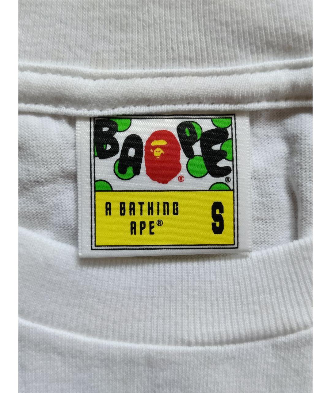 A BATHING APE Белая хлопковая футболка, фото 3