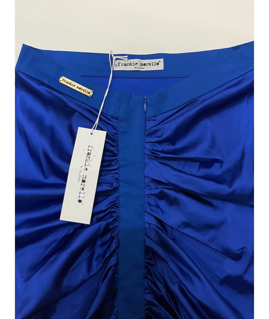 FRANKIE MORELLO Синяя вискозная юбка миди, фото 6
