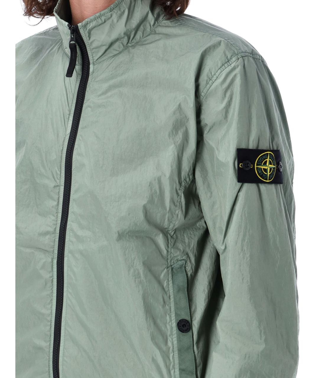 STONE ISLAND Зеленая полиамидовая куртка, фото 3