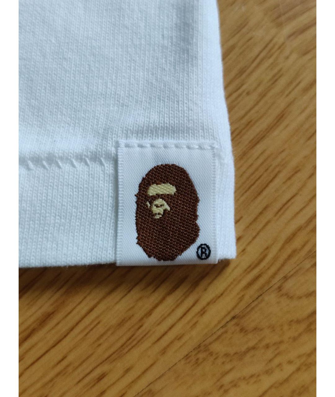 A BATHING APE Белая хлопковая футболка, фото 3