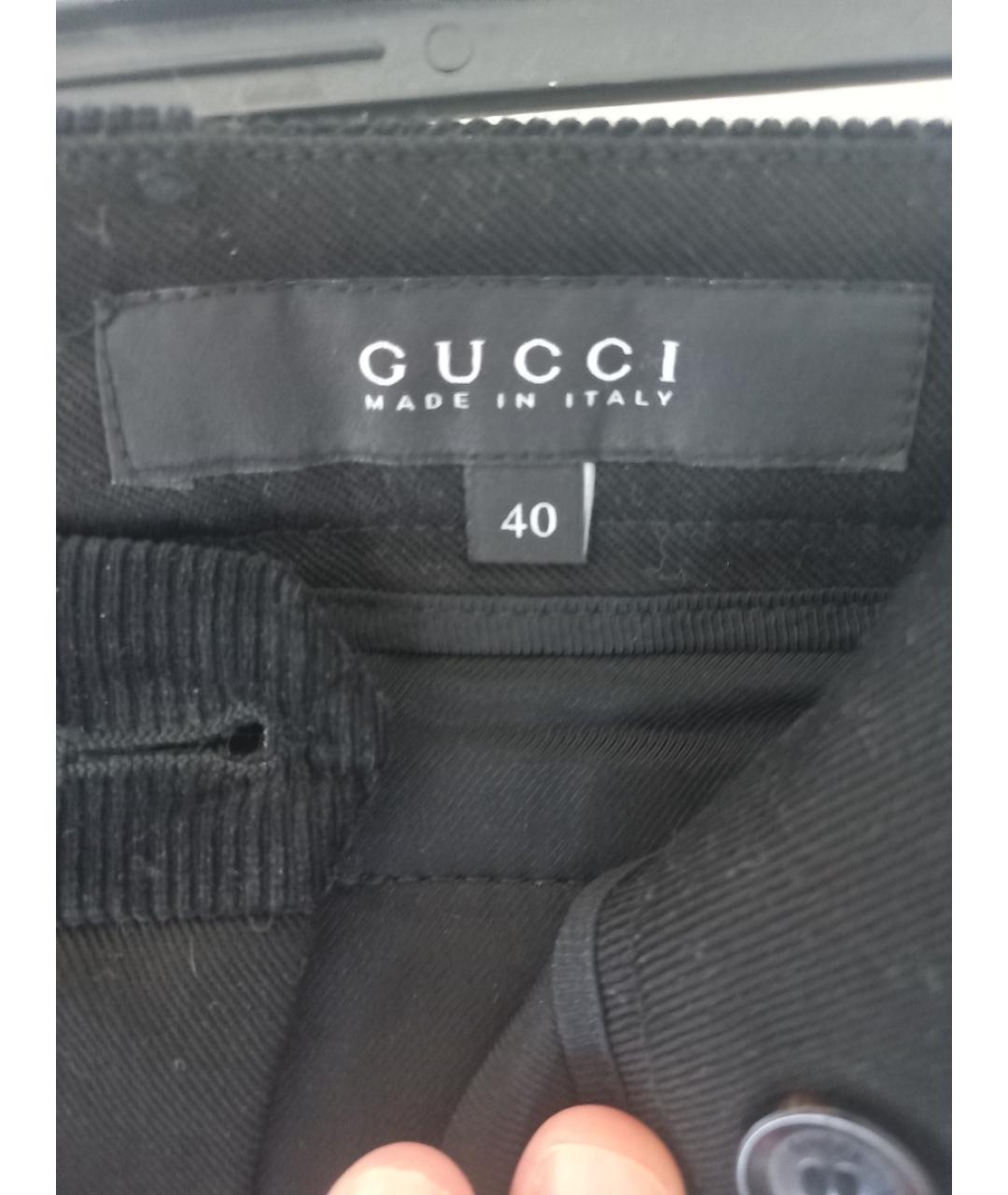 GUCCI Черные брюки узкие, фото 4