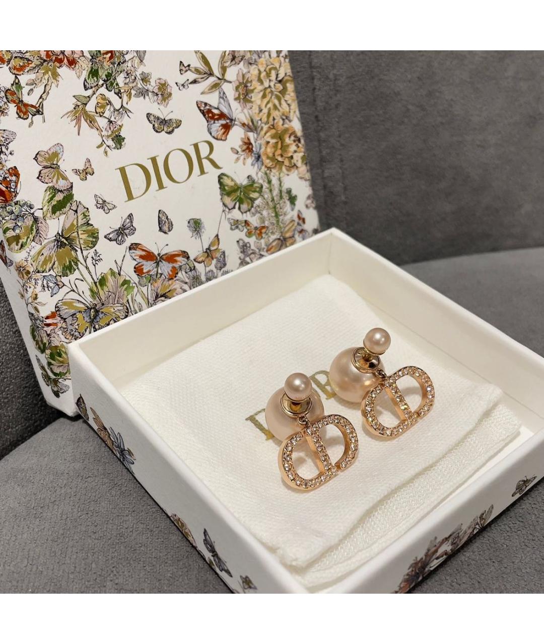 CHRISTIAN DIOR Розовые серьги, фото 2