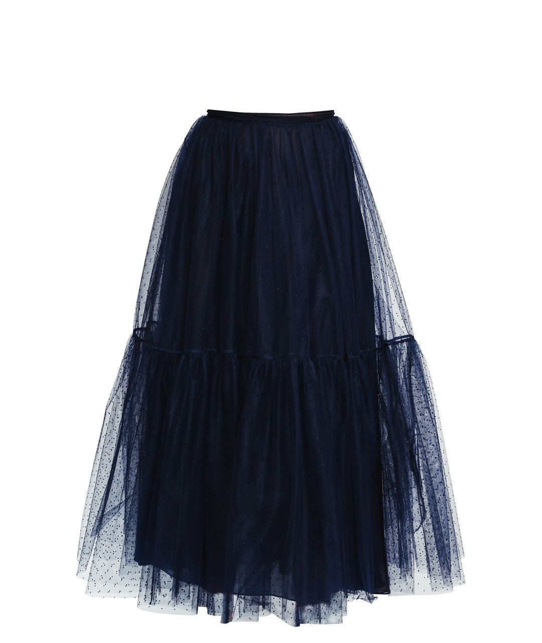 CHRISTIAN DIOR PRE-OWNED Темно-синяя сетчатая юбка миди, фото 1