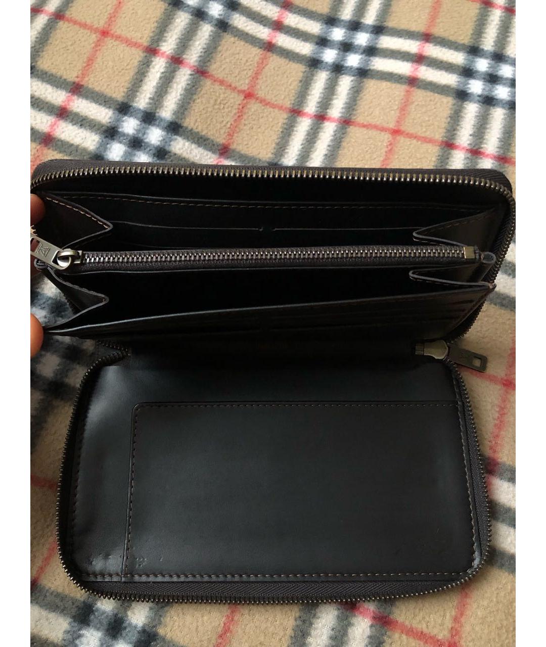 LOUIS VUITTON Коричневый кожаный кошелек, фото 4