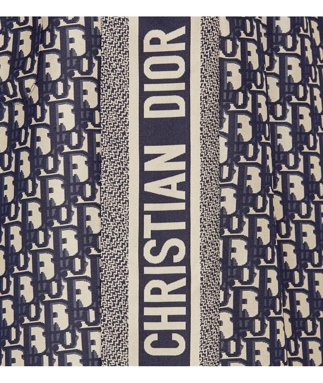 CHRISTIAN DIOR Темно-синяя шелковая пижама, фото 3