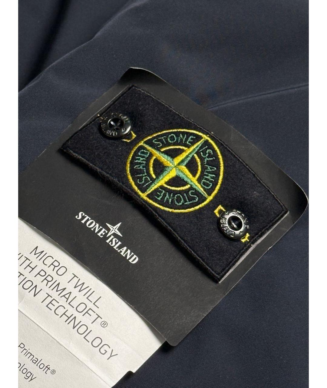 STONE ISLAND Темно-синяя полиэстеровая куртка, фото 4