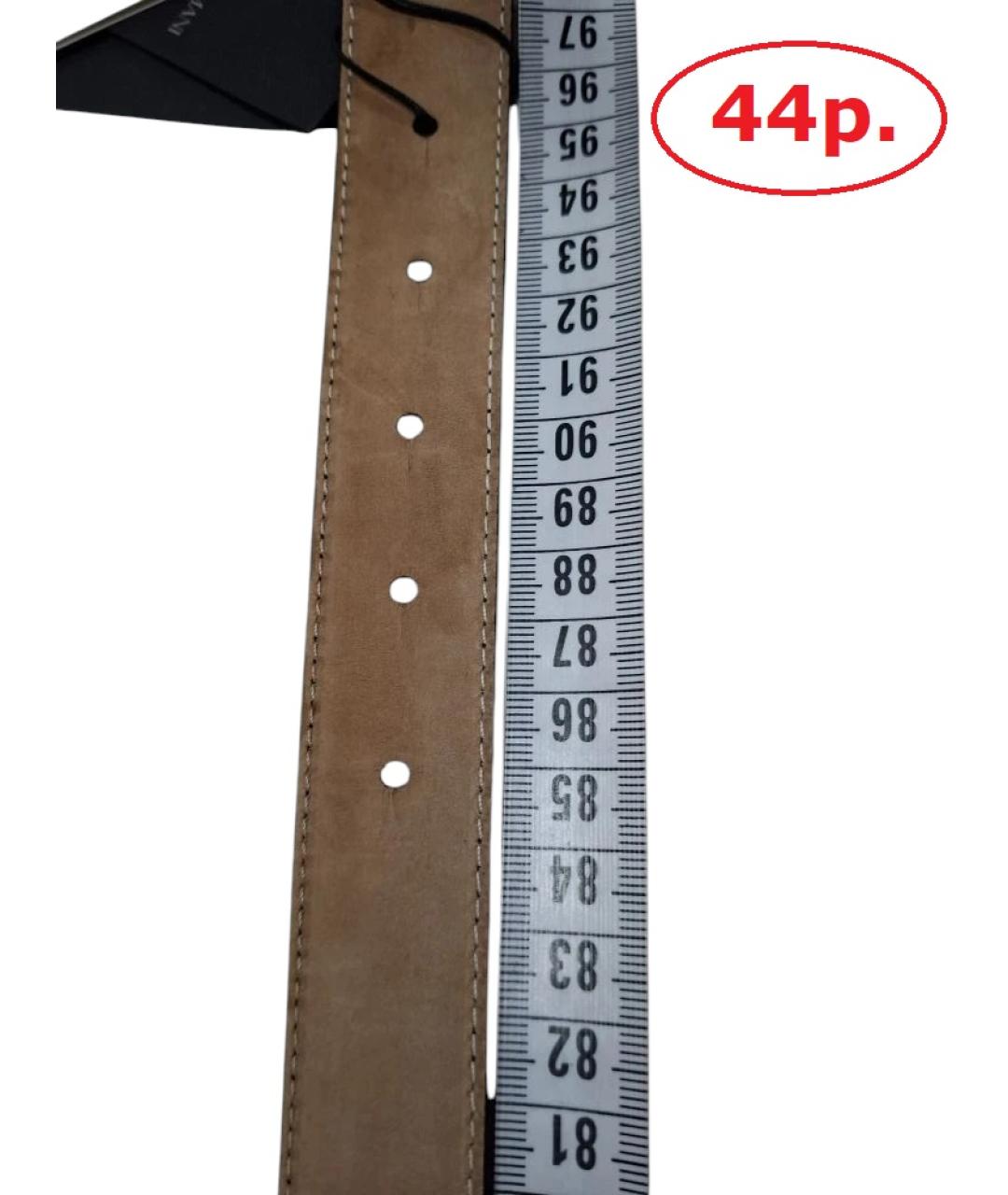 EMPORIO ARMANI Черный кожаный ремень, фото 4