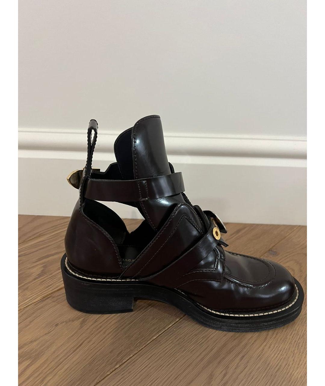 BALENCIAGA Коричневые ботинки из лакированной кожи, фото 5